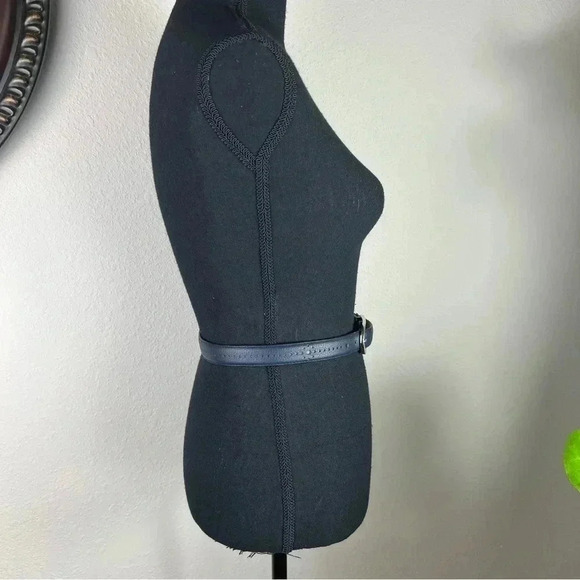 ESCADA Women’s Vintage Navy Blue Silver Buckle Belt Size 2 - Picture 10 of 16